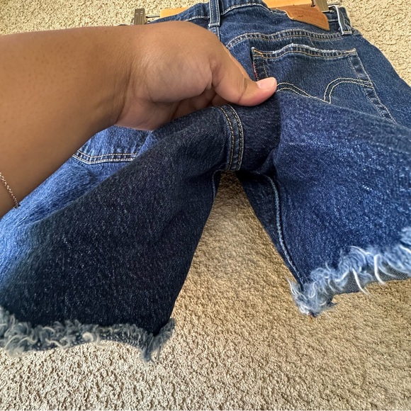 501 Levi's Dark Blue biker shorts - Picture 5 of 7